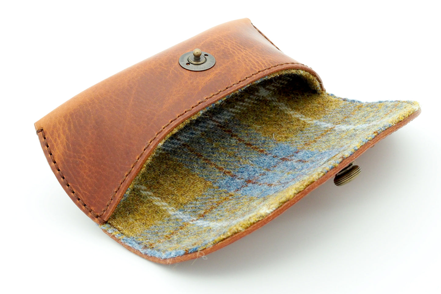 Brillenetui - Braun / Rustikal - Alt-Messing