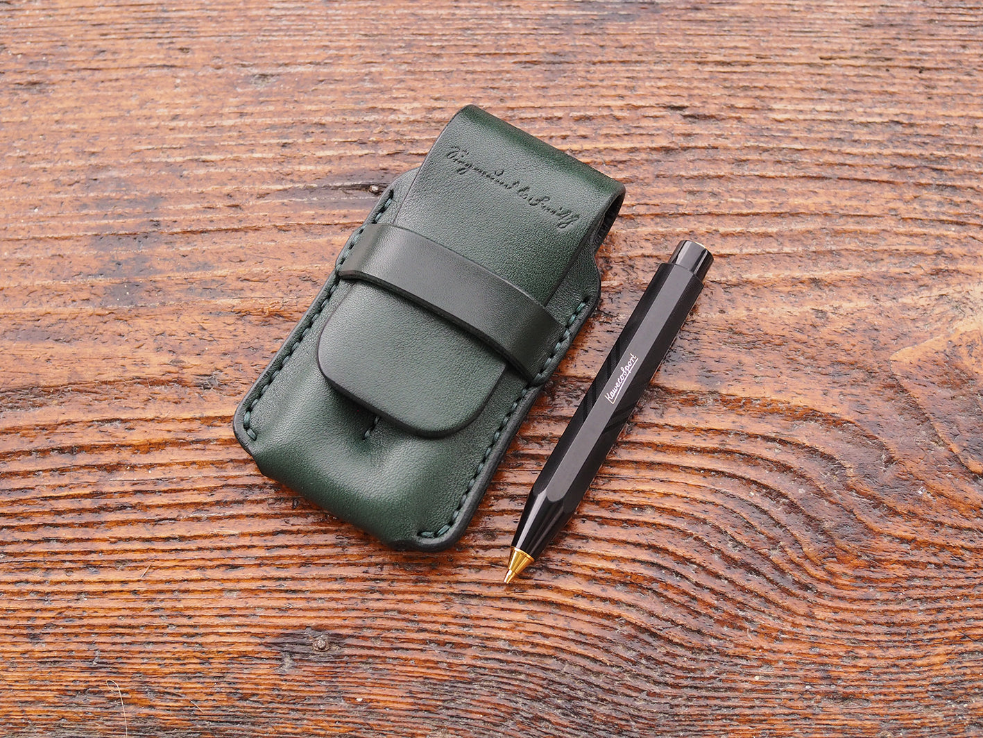 Stiftetui für 2 Pocketpens - dunkelgrün