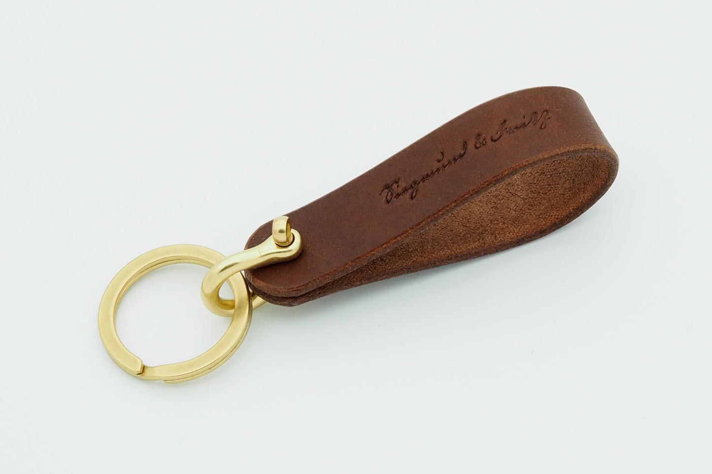 Schlüsselanhänger - Braun / Messing