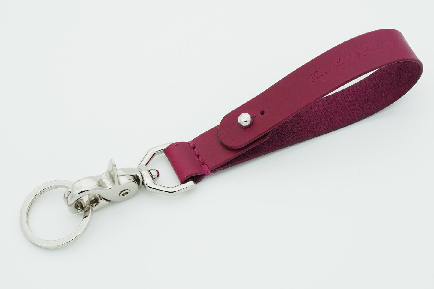 Schlüsselanhänger - lang - Fuchsia / Chrom