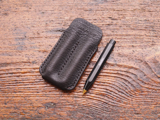 Stecketui für 2 Pocketpens - dunkelbraun - gemillt